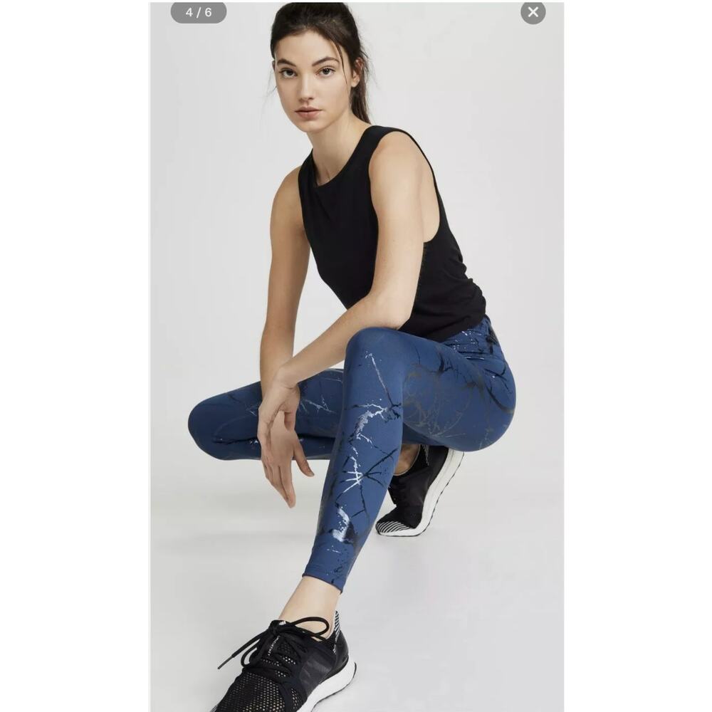 Beyond Yoga Lost Your Marbles High Waisted 7/8 Length Blue Leggings Size Small - Picture 13 of 13